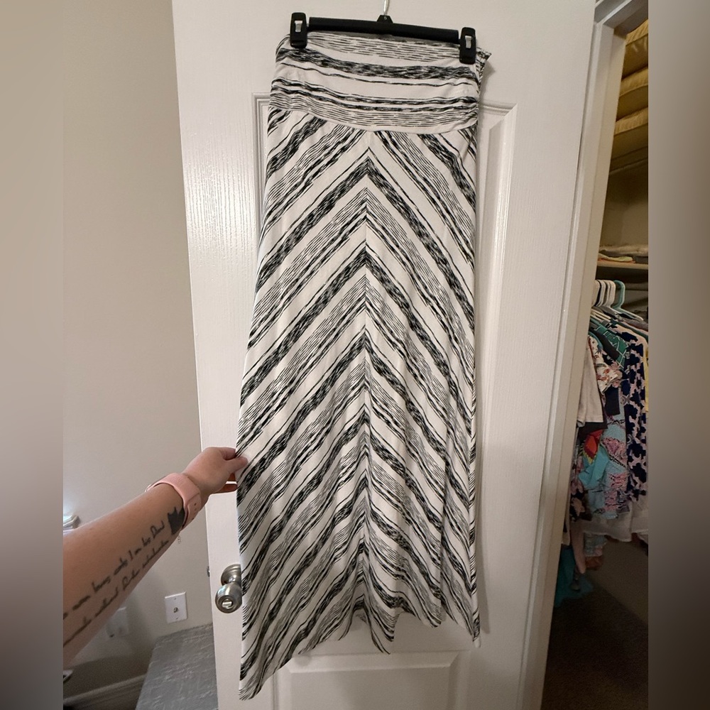 Thyme And Honey Bohemian Striped Maxi Skirt